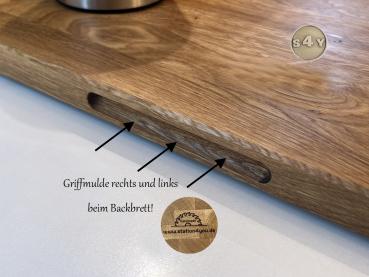 Backbrett Eiche massiv Rustikal