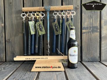 FLASCHENÖFFNER, KAPSELHEBER VINTAGE MIT GOLFGRIFF