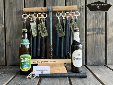 FLASCHENÖFFNER, KAPSELHEBER VINTAGE MIT GOLFGRIFF