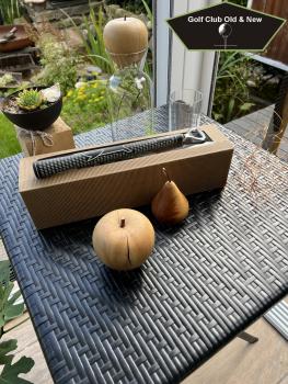 FLASCHENÖFFNER, KAPSELHEBER; VINTAGE, MIT GOLFGRIFF, GESCHENKEBOX