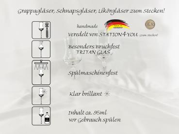 Grappaglas ohne Fuß zum Einstecken in Sand oder Halterungen