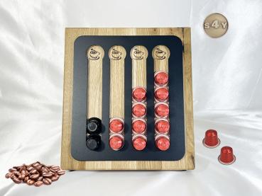 Wildeiche Kaffeekapselhalterung für Kaffeekapseln