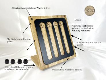 Wildeiche Kaffeekapselhalterung für Kaffeekapseln