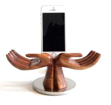 Dockingstation, Ladestation Handskulptur für ein Apple iPhone 5, bis X iPhone X