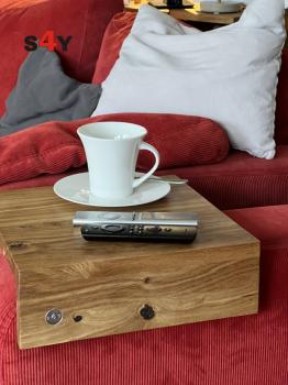 Preview: SOFAABLAGE “Kaffee-Coffee” Eiche RUSTIKAL