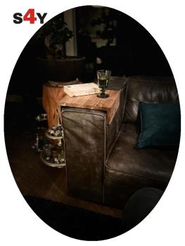 Preview: SOFAABLAGE “Kaffee-Coffee” Eiche RUSTIKAL