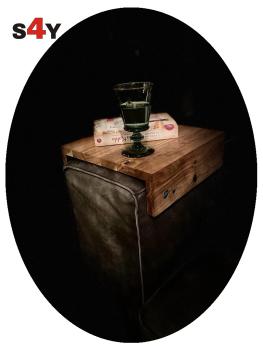 SOFAABLAGE “Kaffee-Coffee” Eiche RUSTIKAL