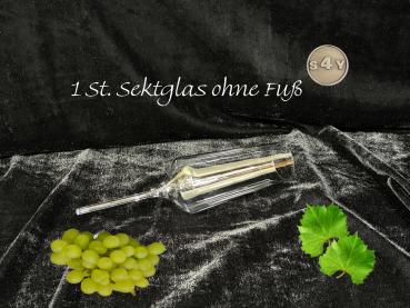 Preview: Sektglas ohne Fuß zum Einstecken in Sand oder Halterungen