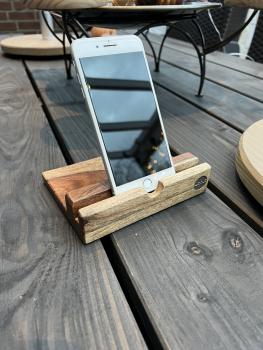 iPone Ständer, Halter, Smartphone, iPad, Tablet massiv Nussbaum