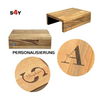 Preview: SOFAABLAGE “Kaffee-Coffee” BUCHE MASSIV-HOLZ, Personalisierung