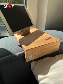 SOFAABLAGE “Kaffee-Coffee” BUCHE MASSIV-HOLZ, Personalisierung