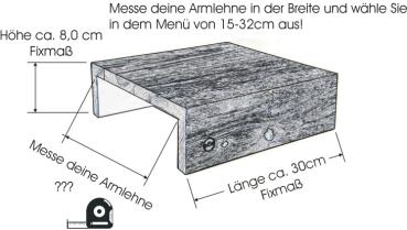 SOFAABLAGE “Kaffee-Coffee” Eiche RUSTIKAL