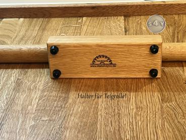 Teigroller und Halter aus Eichenholz