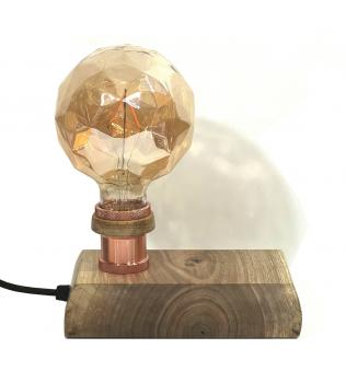 EDISON LAMPE AUS MASSIVEN WALLNUSS-HOLZ