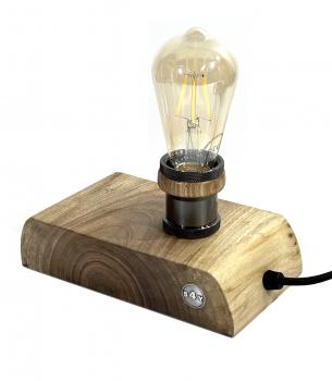 EDISON LAMPE AUS MASSIVEN WALLNUSS-HOLZ