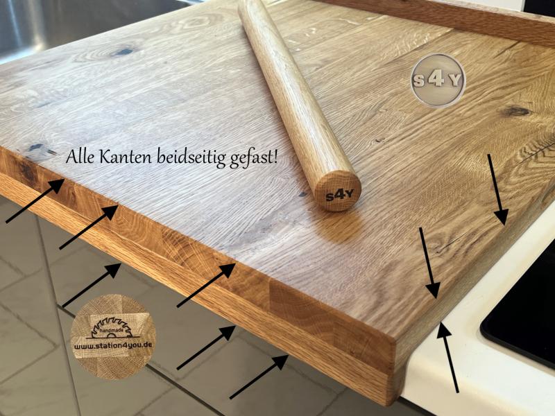 Backbrett Eiche massiv Rustikal