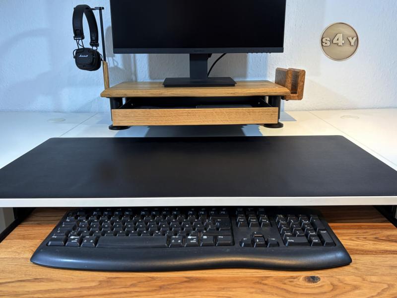 Monitorerhöhung Bildschirmerhöhung Eiche Wildeiche Rustikal