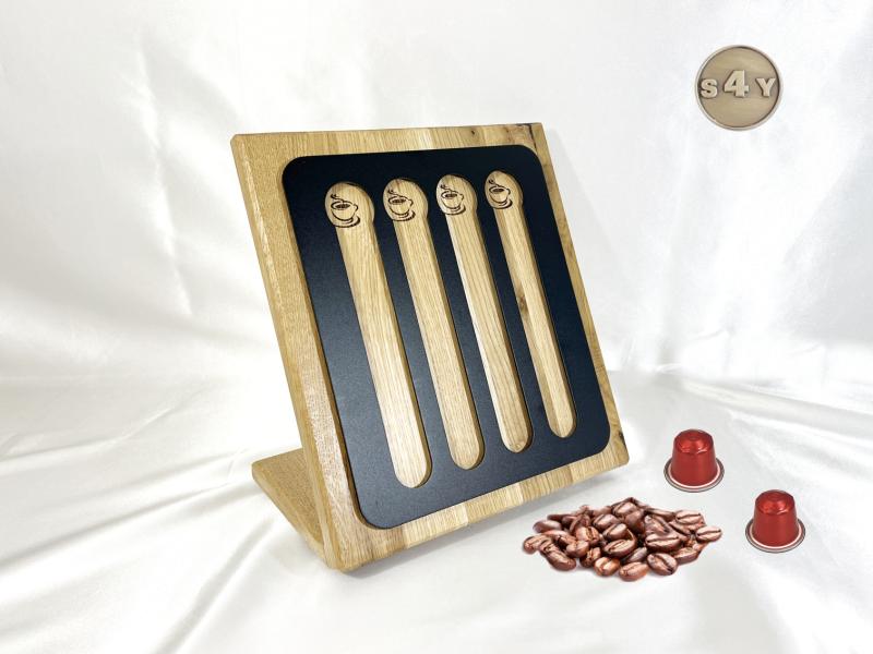 Wildeiche Kaffeekapselhalterung für Kaffeekapseln