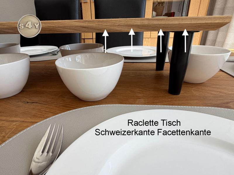 Raclettetisch Wildeiche Tischerhöhung