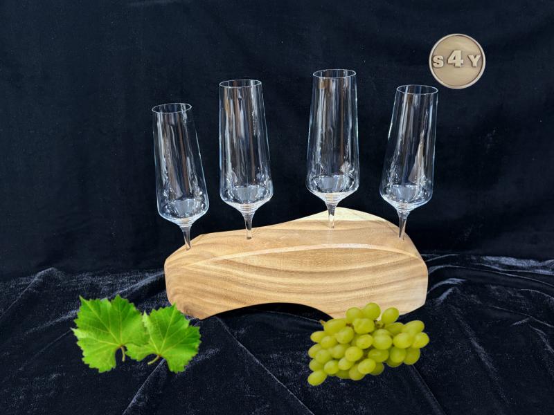 Sektglas ohne Fuß zum Einstecken in Sand oder Halterungen