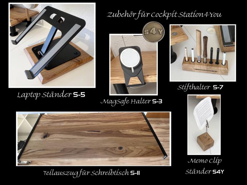 Monitorerhöhung Bildschirmerhöhung Eiche Wildeiche Rustikal